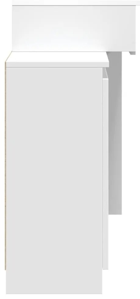 Μπουντουάρ με LED Λευκό 115x37x110,5 εκ. - Λευκό