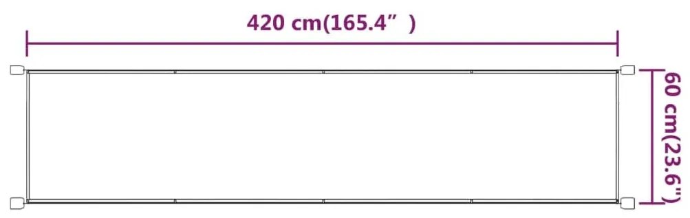 Τέντα Κάθετη Τερακότα 60 x 420 εκ. από Ύφασμα Oxford - Κόκκινο