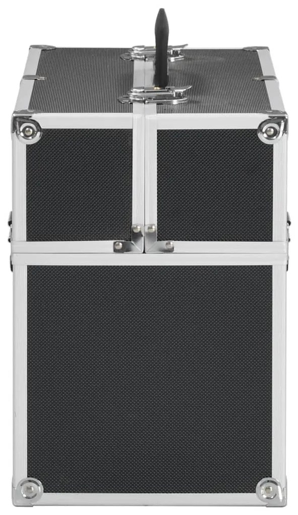 vidaXL Βαλίτσα Μακιγιάζ Μαύρη 38x23x34 εκ. Αλουμινίου