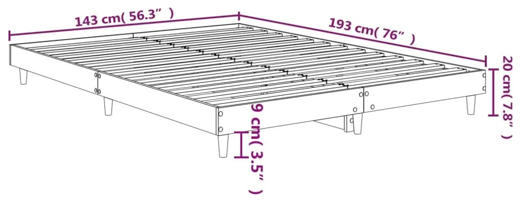 ΠΛΑΙΣΙΟ ΚΡΕΒΑΤΙΟΥ ΜΑΥΡΟ 140 X 190 ΕΚ. ΕΠΕΞΕΡΓΑΣΜΕΝΟ ΞΥΛΟ 832070