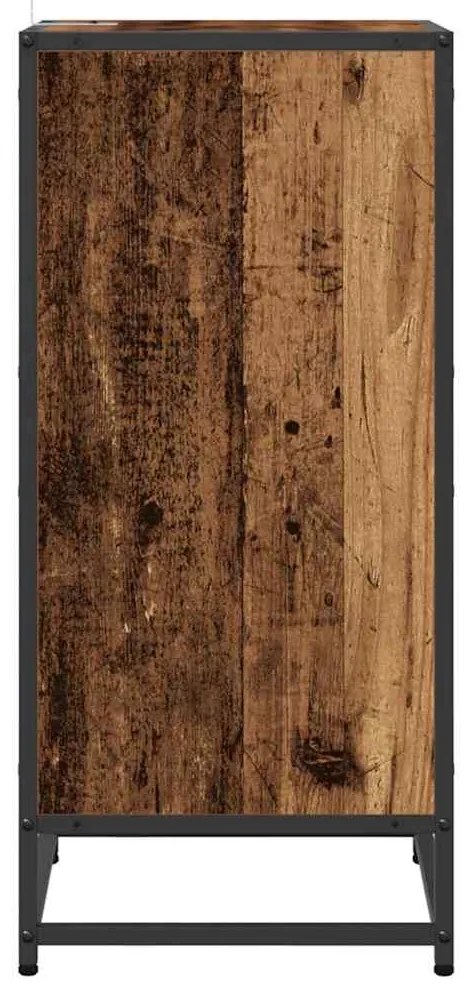 vidaXL Πλαϊνό γραφείο Παλιό ξύλο 35,5 x 35 x 76 εκ