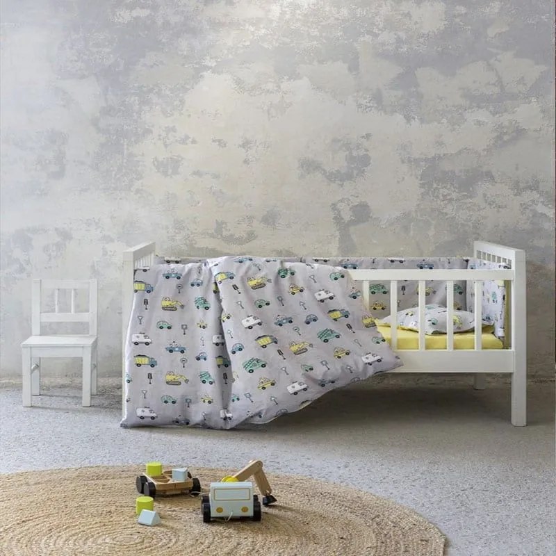 Κουβερλί Βρεφικό TouTou Grey Nima 100x140cm 100% Βαμβάκι