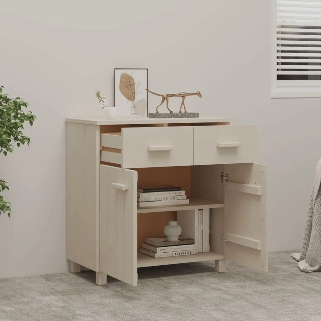 vidaXL Συρταριέρα HAMAR Καφέ Μελί 79 x 40 x 80 εκ. Μασίφ Ξύλο Πεύκου