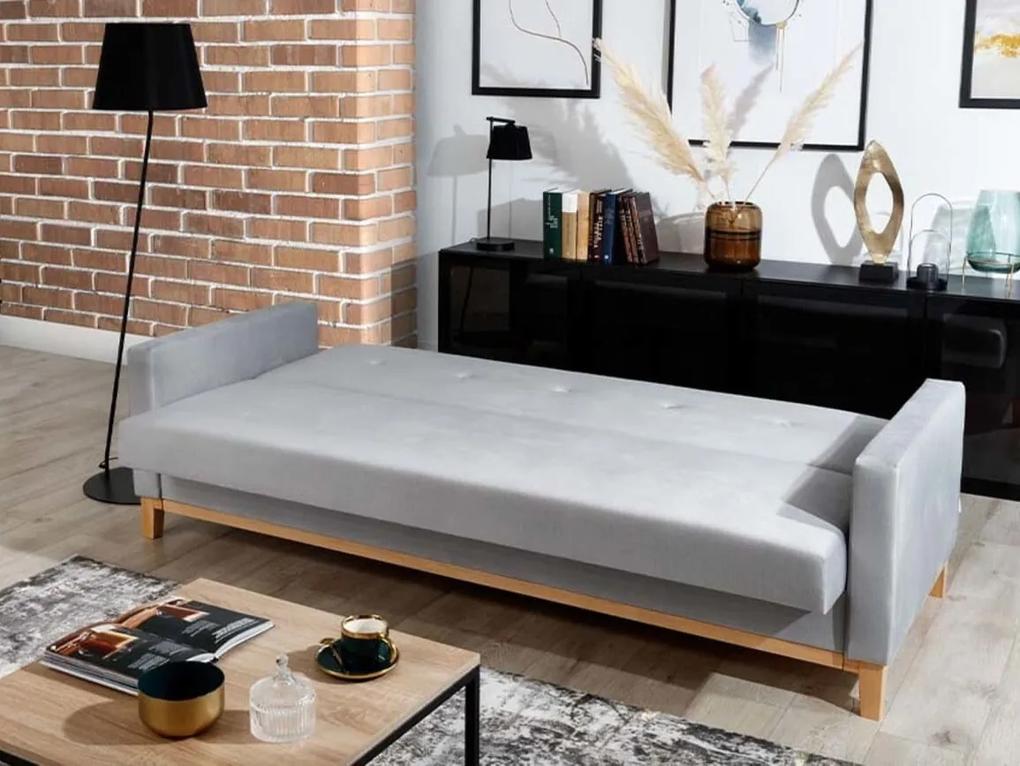 Καναπές κρεβάτι Elyria 103, Αποθηκευτικός χώρος, Οξιά, Καφέ, 72x216x104cm, 66 kg, Πόδια: Ξύλο | Epipla1.gr