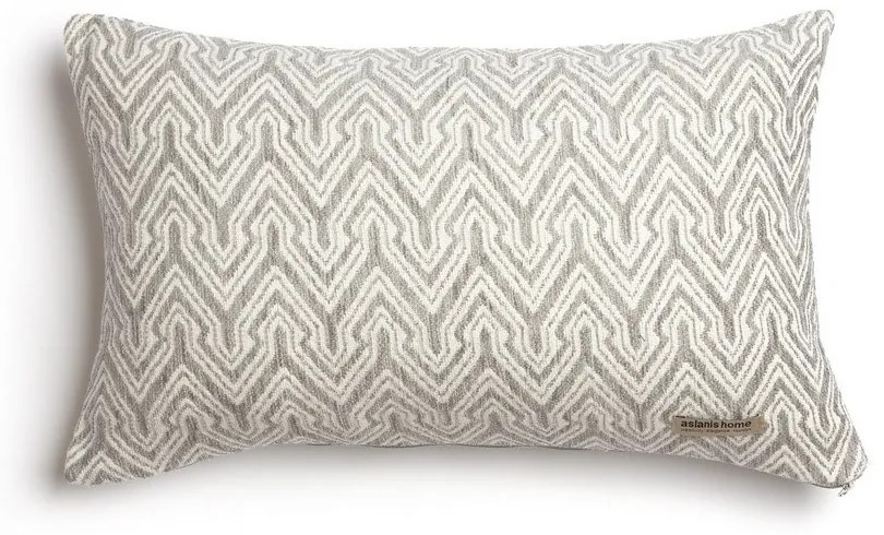 Μαξιλαροθήκη Διακοσμητική Tymfi Classic Grey-Sugar Aslanis Home 30X50 Βαμβάκι-Chenille