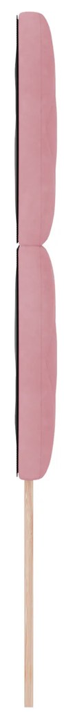 vidaXL LED Κεφαλάρι με φώτα λωρίδας LED Geometric Ροζ 90 cm Βελούδο