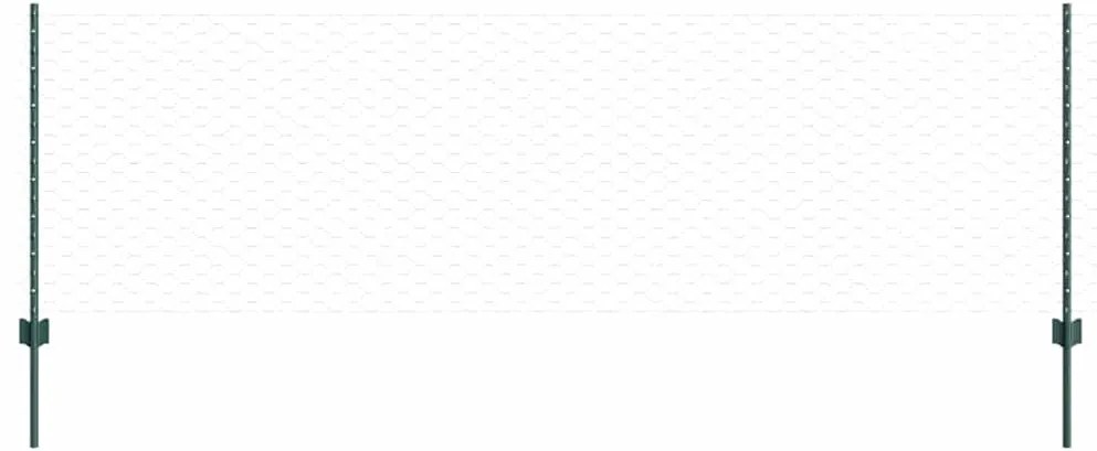 vidaXL Στυλοί Περιφράξεως 11 τεμ U-Channel Πράσινοι 80 cm Ατσάλι