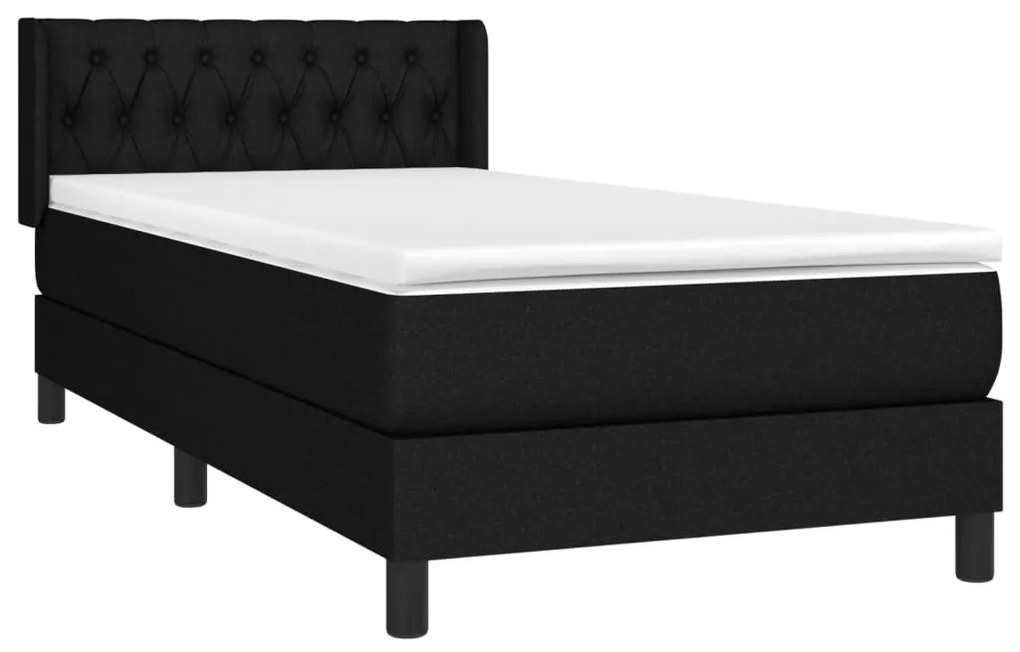 ΚΡΕΒΑΤΙ BOXSPRING ΜΕ ΣΤΡΩΜΑ ΜΑΥΡΟ 90X190 ΕΚ.ΥΦΑΣΜΑΤΙΝΟ 3129915