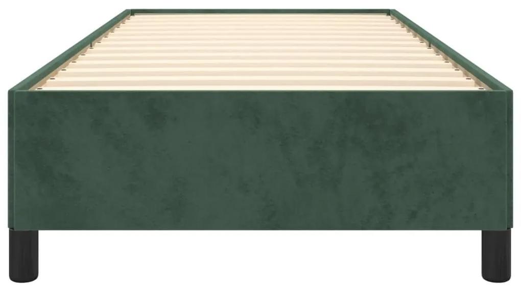 Πλαίσιο Κρεβατιού Σκούρο Πράσινο 90x200 εκ. Βελούδινο - Πράσινο