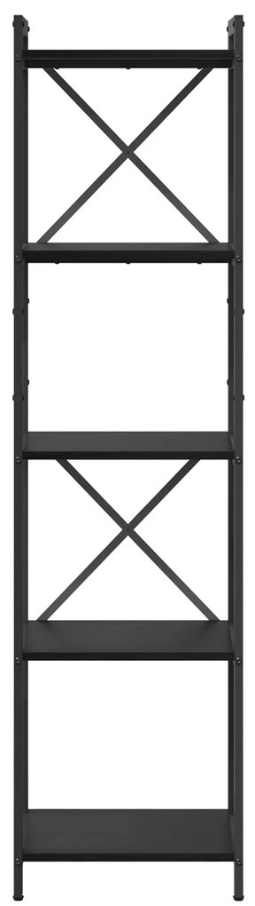 vidaXL Βιβλιοθήκη Μαύρη δρυς 40 x 30 x 153 εκ Επεξεργασμένο ξύλο