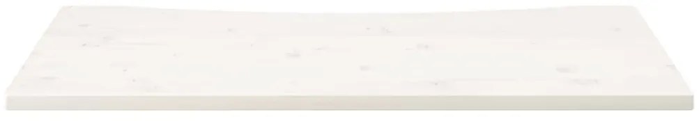 vidaXL Επιφάνεια Γραφείου Λευκή 110x60x2,5 εκ. από Μασίφ Ξύλο Πεύκου
