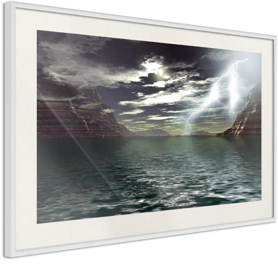 Αφίσα - Storm over the Canyon - 45x30 - Χρυσό - Χωρίς πασπαρτού