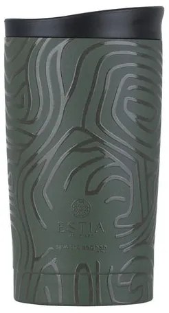 Estia Θερμός - Ποτήρι Για Καφέ Travel Mug Save The Aegean 350ml Olive Flow 01-31886