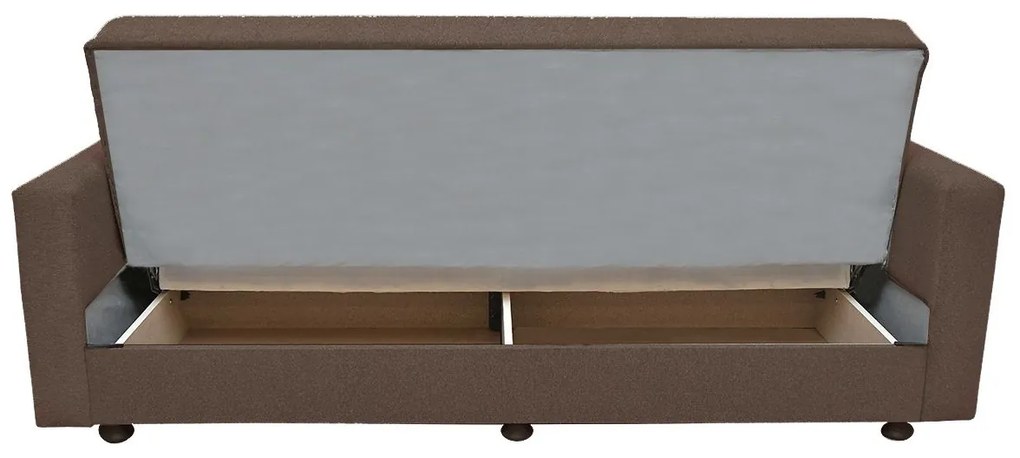 Καναπές Κρεβάτι ArteLibre AMETHYST Τριθέσιος Cappuccino 214x78x78cm