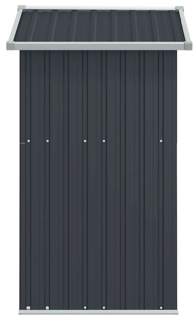 vidaXL Αποθήκη Κήπου Ανθρακί 126x97,5x177 εκ. Γαλβανισμένο Ατσάλι