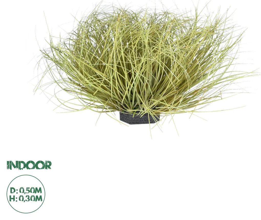 GloboStar® Artificial Garden GRASS BUSH PLANT 21166 Τεχνητό Διακοσμητικό Φυτό Θάμνος Grass Π50cm Y30cm