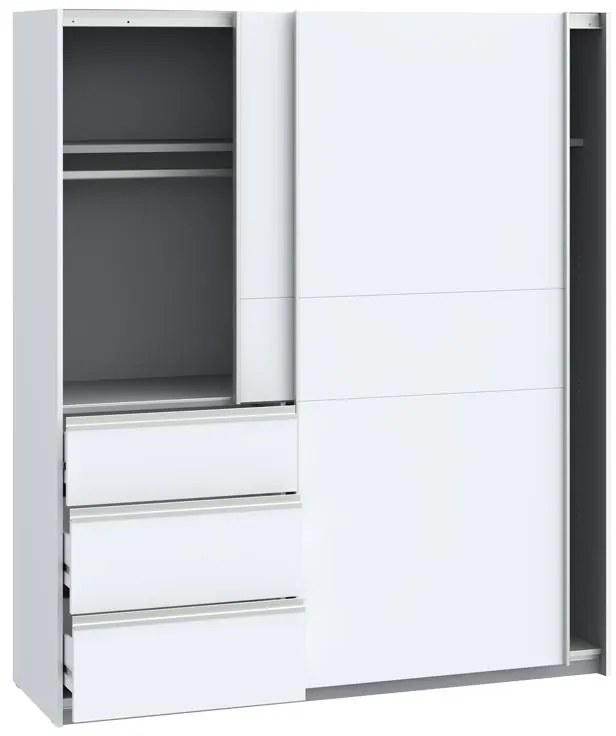 Ντουλάπα ρούχων Gotion δίφυλλη λευκό μελαμίνης 200x61x200.5εκ 200x61x200.5 εκ.