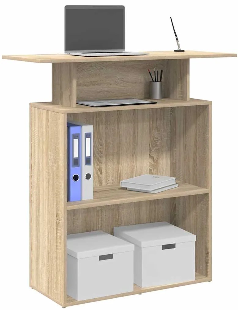 vidaXL Γραφείο Υποδοχής από Sonoma Δρυς 100x40x104 εκ. από Τεχνητό Ξύλο