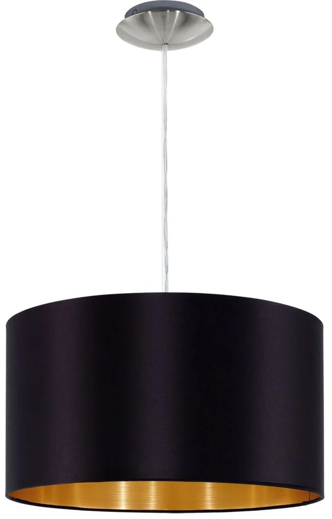 Φωτιστικό Οροφής Maserlo 31599 Black Eglo Metal, Fabric