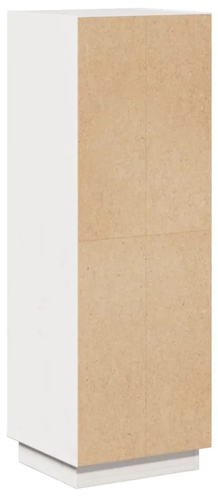 vidaXL Ντουλάπι Ψηλό Λευκό 37 x 34 x 110 εκ. από Μασίφ Ξύλο Πεύκου