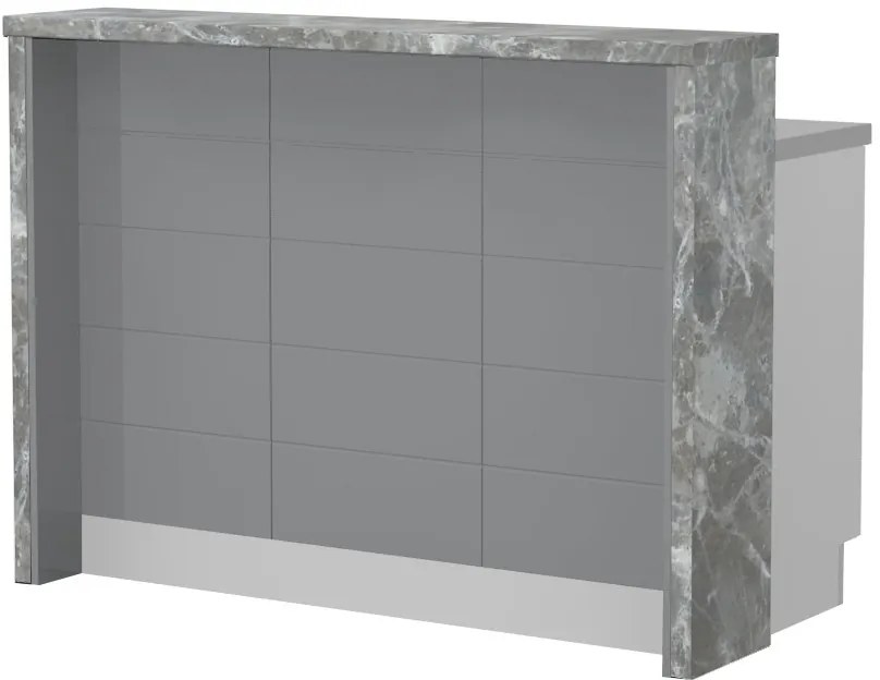 Πάγκος νησίδας Hudson-Μήκος: 135 εκ.-Γκρι-Siena Marble