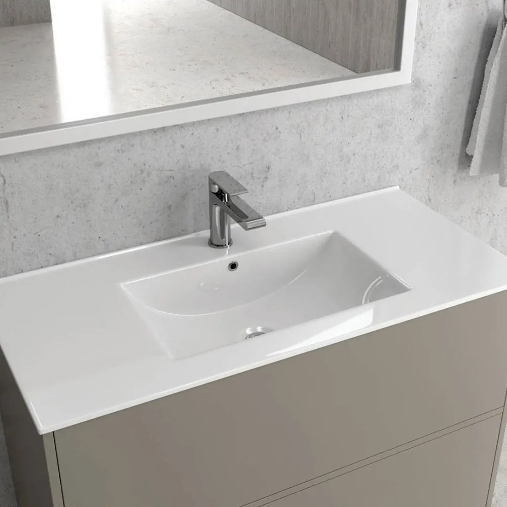 Νιπτήρας Ένθετος Επίπλου LT 7506-75 76x46x17cm White Karag Πορσελάνη