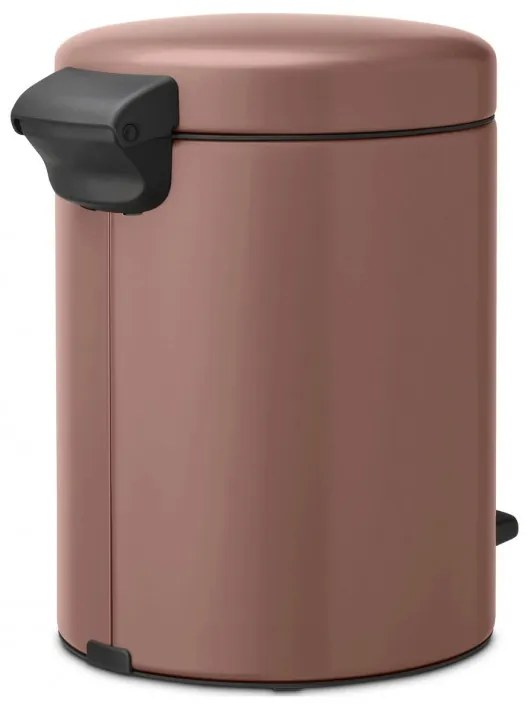 Κάδος με πεντάλ Brabantia NewIcon 1008841, 5 L, Ομαλό κλείσιμο, Αντιολισθητική βάση, Σατινέ φινίρισμα, Καφέ