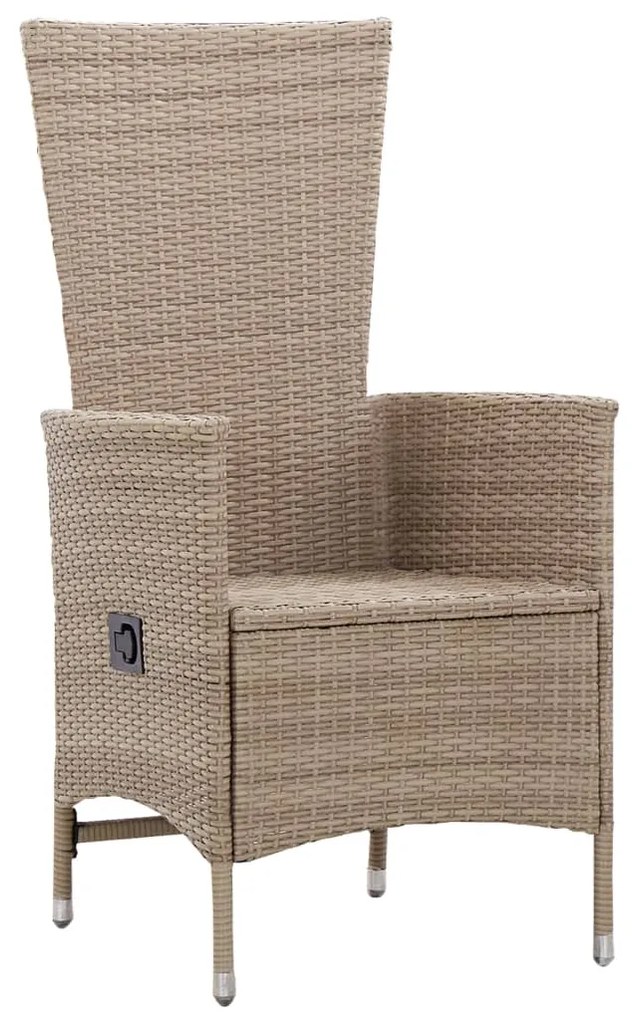 vidaXL Πολυθρόνες Εξωτερ. Χώρου 2 τεμ. Μπεζ Συνθ. Ρατάν με Μαξιλάρια