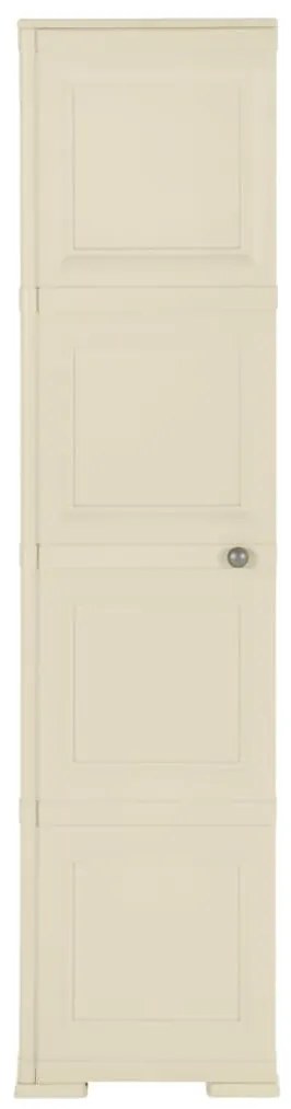 vidaXL Πλαστικό Ντουλάπι Angora Λευκό 40 x 43 x 164εκ. με Σχέδιο Ξύλου