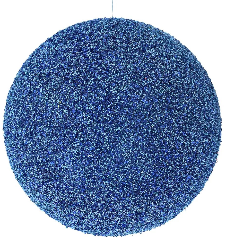 Χριστουγεννιάτικη Μπάλα Polyfoam Glitter Μπλε 25εκ. iliadis 83561
