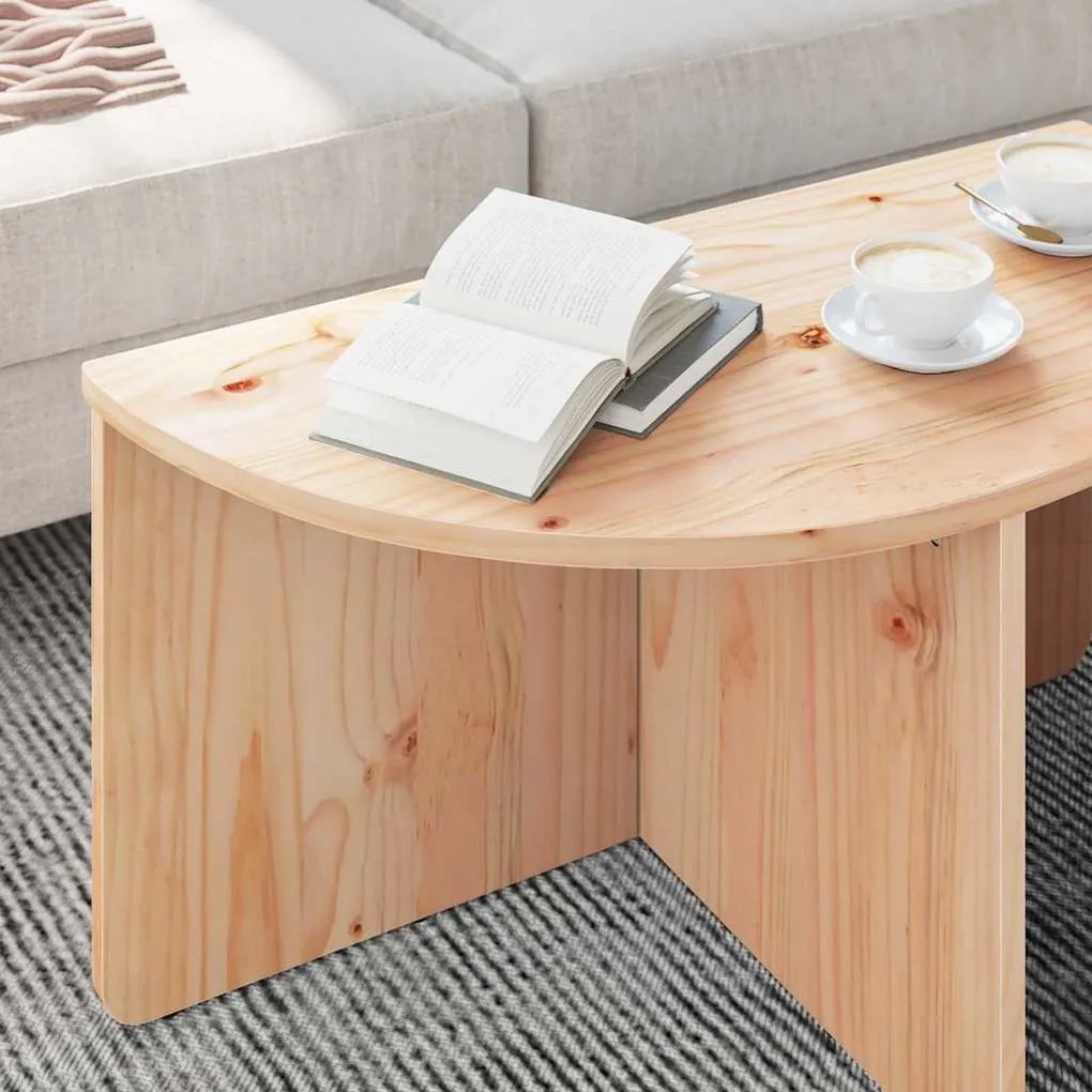 vidaXL Τραπεζάκι σαλονιού 2 pcs Φυσικό 79 x 39.5 x 40 εκ