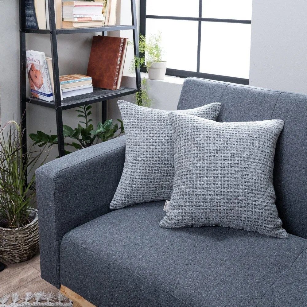 Μαξιλαροθήκη Διακοσμητική Brooklin 11 Grey Teoran 43X43 Acrylic,Cotton,Polyester