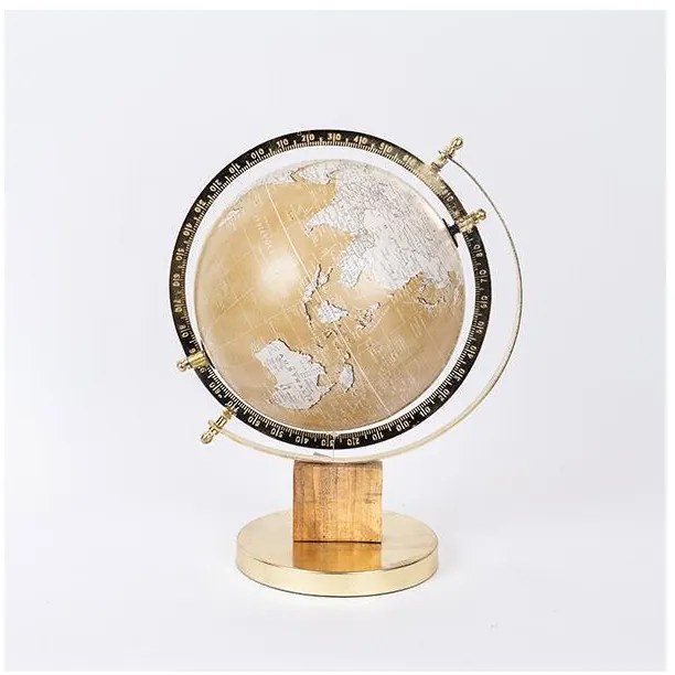 Υδρόγειος Μεταλλική Χρυσό 23x23x35cm 752-19025 Estheti-752-19025-Χρυσό 752-19025