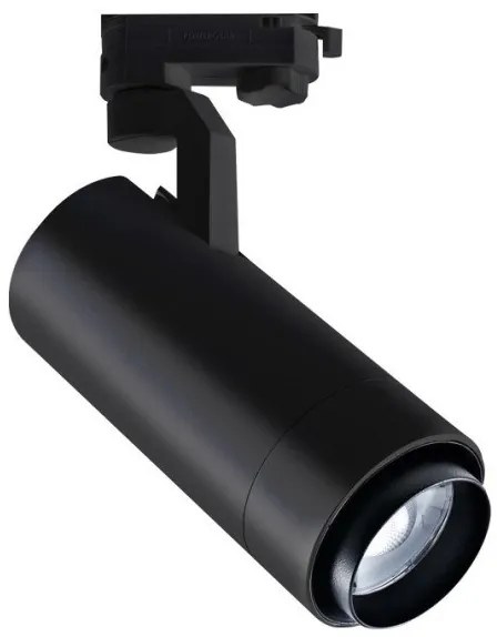 Σποτ Φωτιστικό Ράγας Led 20W 230V Ρυθμιζόμενη Δέσμη 20ο-60ο 3000Κ Lumen-23-520001-Μαύρο 23-520001