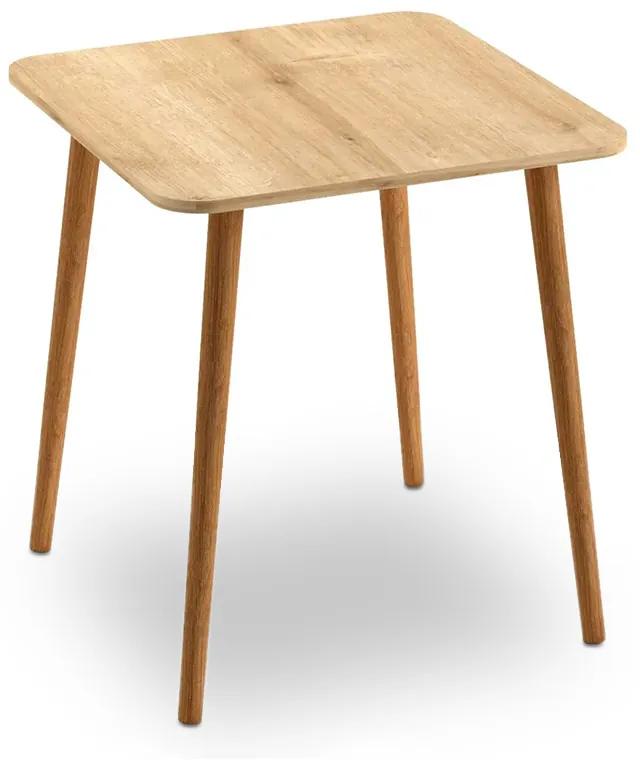 Τραπέζι Kare Megapap από μελαμίνη χρώμα oak 70x70x72εκ. - Μελαμίνη - GP022-0081,2