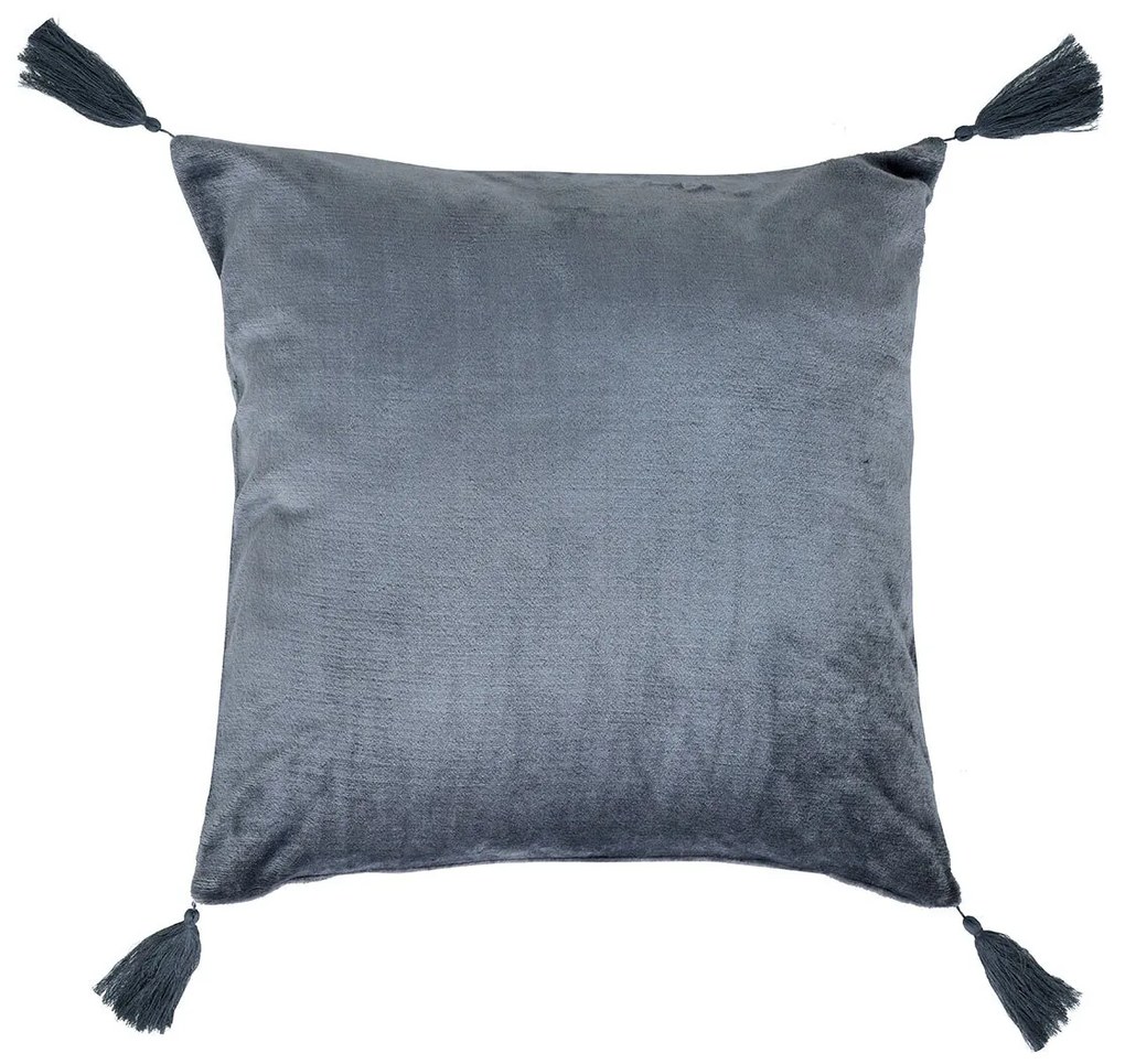 Βελουτέ Διακοσμητικό Μαξιλάρι (50x50) Kentia Stylish Ivanna 24 Dark Grey