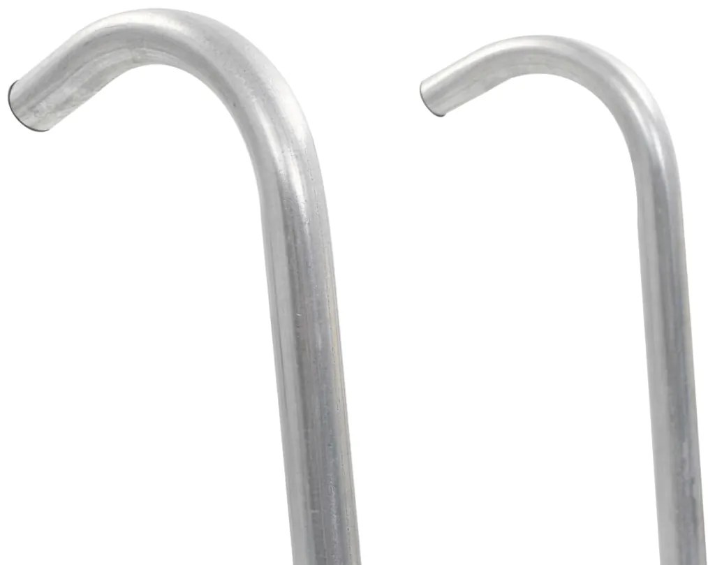 vidaXL Σκάλα Τραμπολίνου με 2 Σκαλοπάτια Ασημί 102,6 εκ. Ατσάλινη