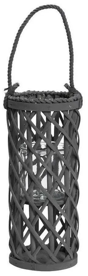 Φανάρι Κυλινδρικό LUX213 Γκρι 40x16x16cm Espiel Wood