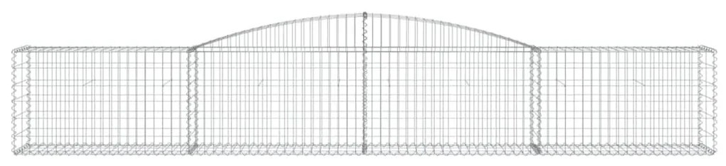 Συρματοκιβώτια Τοξωτά 10 τεμ. 400x50x60/80 εκ. Γαλβαν. Ατσάλι - Ασήμι