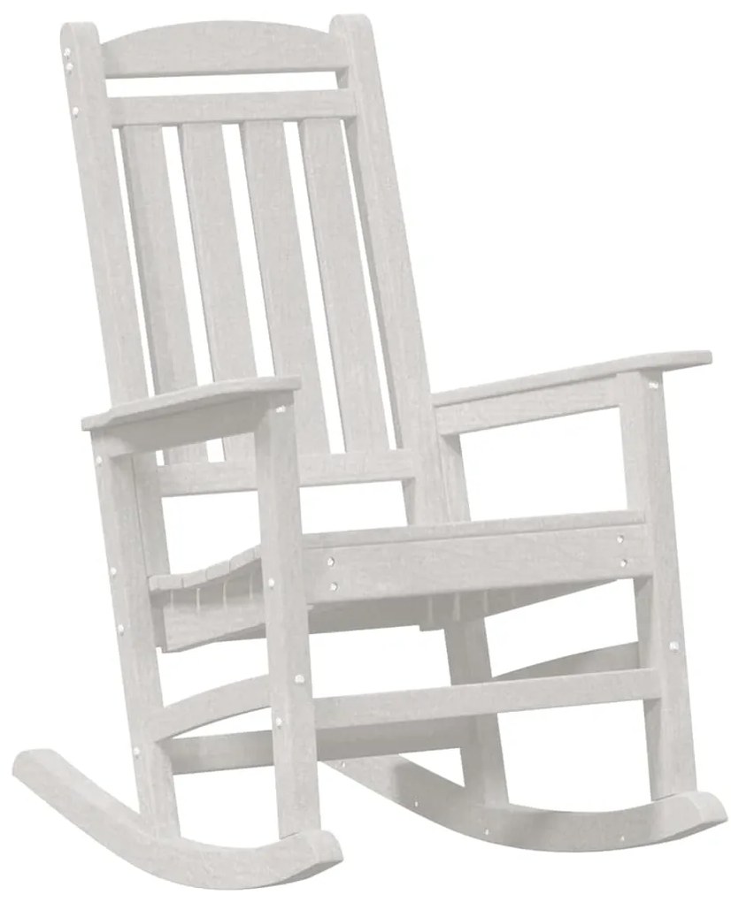 vidaXL Κουνιστή καρέκλα 3 pcs Λευκό Πολυαιθυλένιο