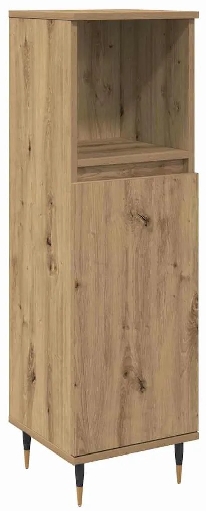 vidaXL Σετ Επίπλων Μπάνιου με πόρτα 3 pcs Artisan Oak 30 x 30 x 180 cm