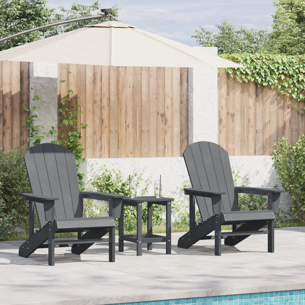 vidaXL Έπιπλα Χαλάρωσης Κήπου 2 pcs Ανοιχτό γκρι 74 x 82 x 90cm