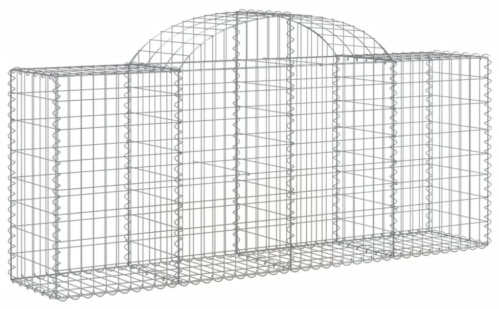 vidaXL Συρματοκιβώτια Τοξωτά 7 τεμ. 200x50x80/100 εκ. Γαλβαν. Ατσάλι