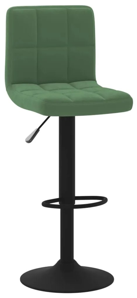 vidaXL Σκαμπό Μπαρ 2 τεμ. Σκούρο Πράσινο Βελούδινα