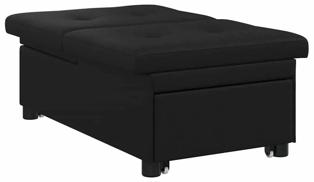 vidaXL Κρεβάτι καναπές Μαύρο 194 x 67 x 82 εκ Μικροΐνες