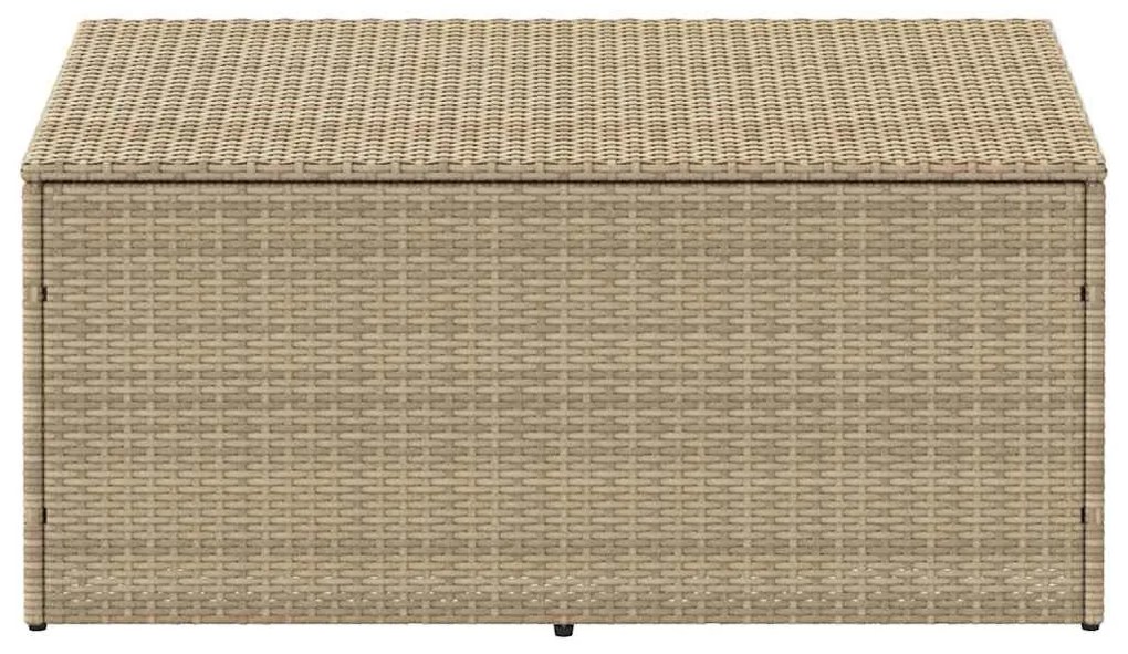 vidaXL Box αποθήκευσης κήπου Μπεζ 110x50x58 cm Poly Rattan