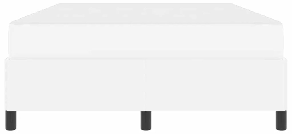 vidaXL Σκελετός Κρεβατιού με στρώμα Λευκό 140 x 190 cm ύφασμα