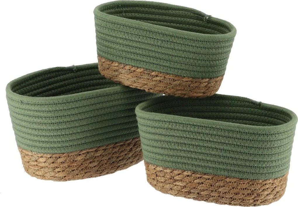 Καλάθια Αποθήκευσης (Σετ 3τμχ) T-D Rectangular Khaki 84164149