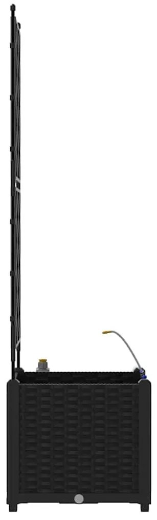 vidaXL Ζαρντινιέρες κήπου Μαύρο 40 x 40 x 142 cm Ατσάλι