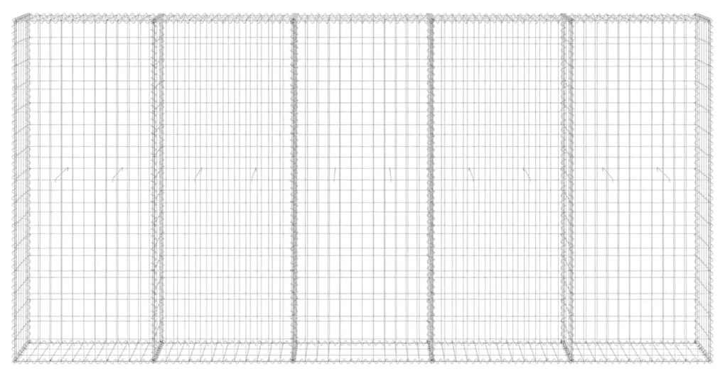 vidaXL Συρματοκιβώτιο Τοίχος 300x30x150 εκ. Γαλβαν.Χάλυβας + Καλύμματα